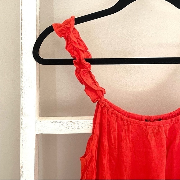 forever 21 frilly bright red tank top​​​​​​ - Picture 2 of 3